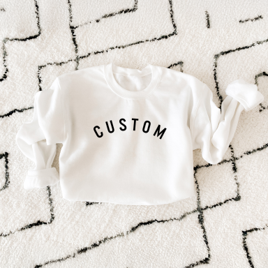 Curved Letter Sweatshirt